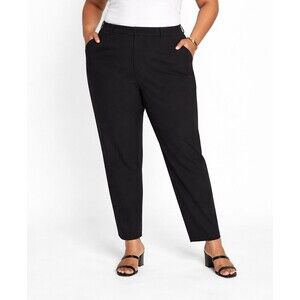 Vince Womens Size 22 Black Tapered Trouser Pants Pockets Career Classic Business